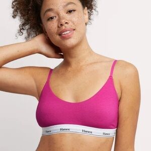 NWT Hanes Pink Bralette XL